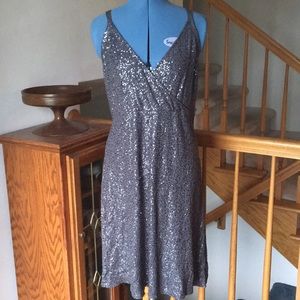 Eileen Fisher Gray Sequin Tank Dress Size S